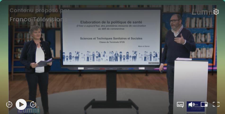 Un exemple de cours de la spécialité ST2S : la capsule Lumni-lycée